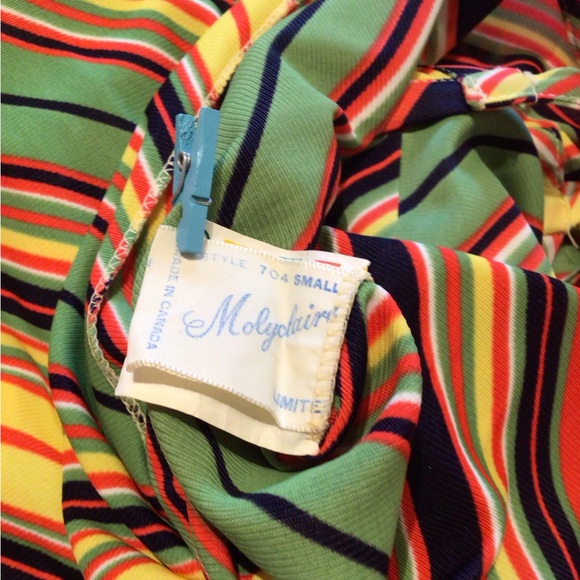 ⬇️Price Drop⬇️🇨🇦Molyclaire Vintage spaghetti strap diagonal striped maxi dress🇨🇦 - Picture 3 of 5